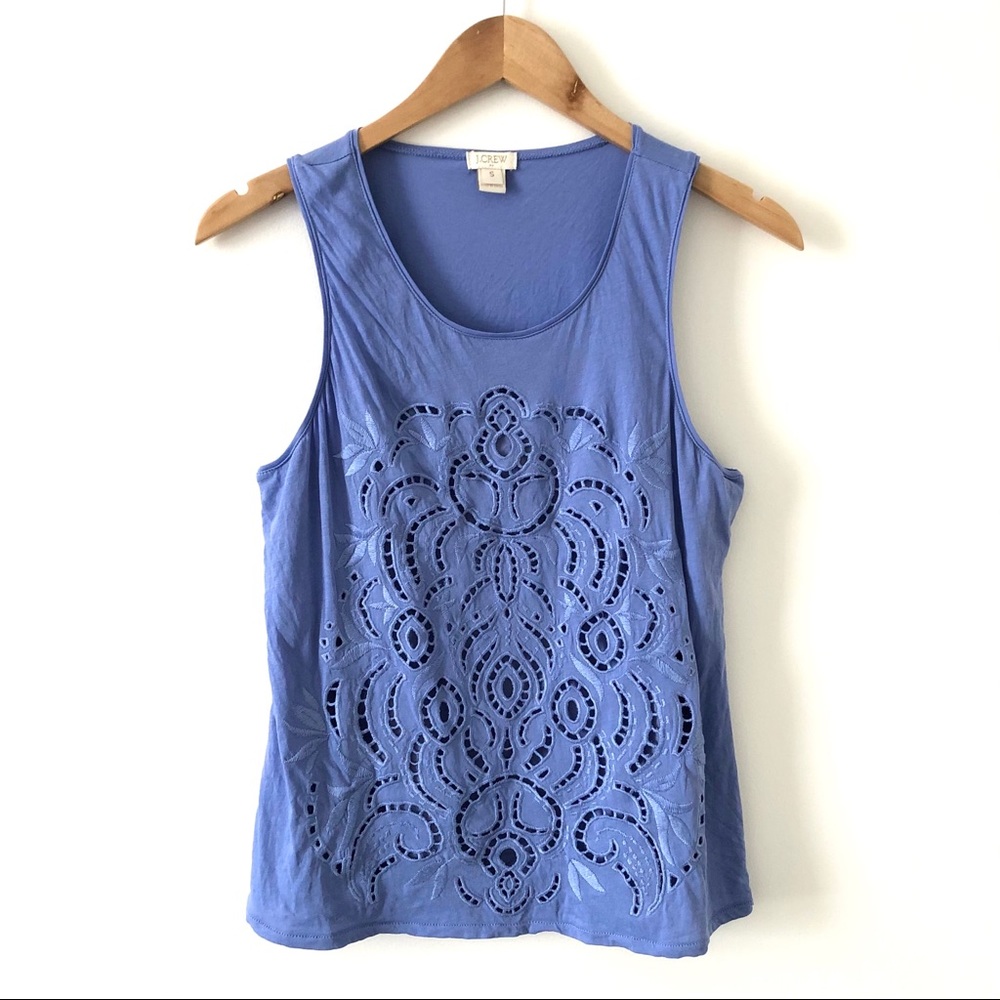 J. Crew | Embroidered Eyelet Tank Top